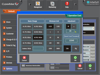 Cost Setup